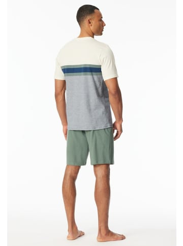 Schiesser Pyjama kurz für Herren in khaki