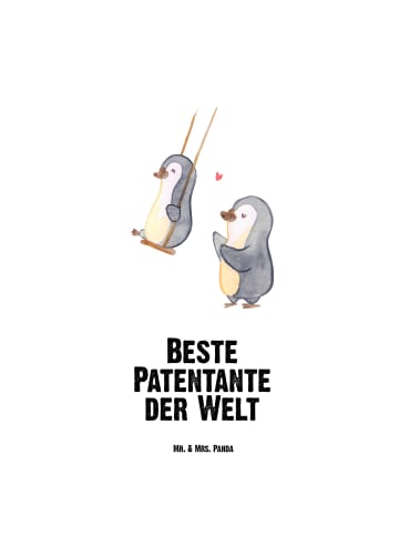 Mr. & Mrs. Panda Trinkflasche Pinguin Beste Erfindungante der Welt ... in Weiß