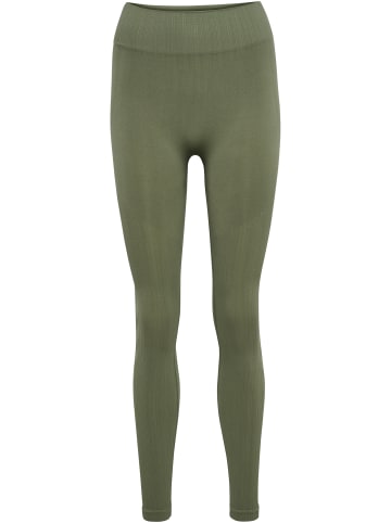 Hummel Hummel Leggings Hmlmt Yoga Damen Dehnbarem Schnelltrocknend Nahtlosen in DEEP LICHEN GREEN