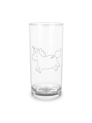 Mr. & Mrs. Panda Wasserglas Einhorn Happy ohne Spruch in Transparent