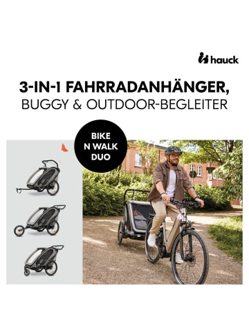 Hauck 3in1 Fahrradanhänger Bike N Walk Duo in grau