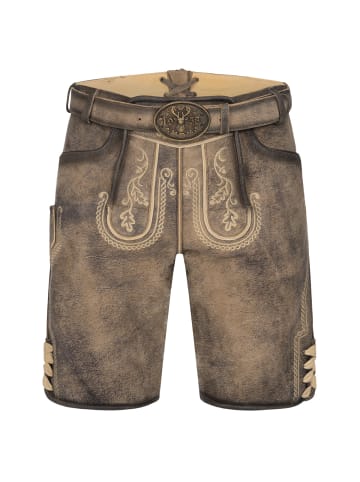 KRÜGER Lederhose Magnus in braun