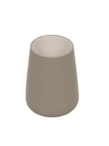 5five Simply Smart Zahnputzbecher COCON, Keramik in Beige, (B) 8,3 x (H) 11,8 x (L) 8,3 cm