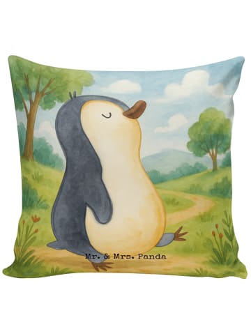 Mr. & Mrs. Panda Kissen Pinguin mHerzieren Design ohne Spruch in Weiß