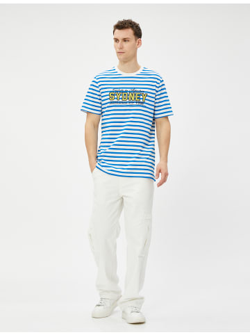 KOTON T-shirt in Blau Gestreift