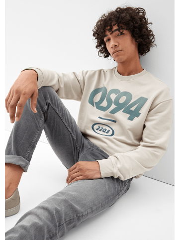 QS Sweatshirt langarm in Creme