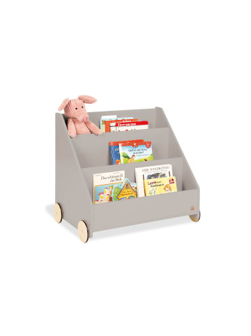 Pinolino Kinderbücherregal mit Rollen Lasse, grau