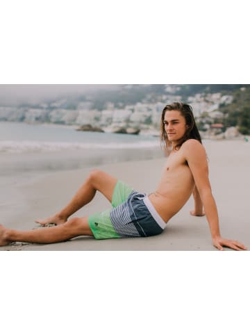 GUGGEN MOUNTAIN Badeshorts Herren – Badehose Bilddruck in Grau