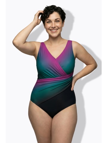 Ulla Popken Badeanzug in schwarz