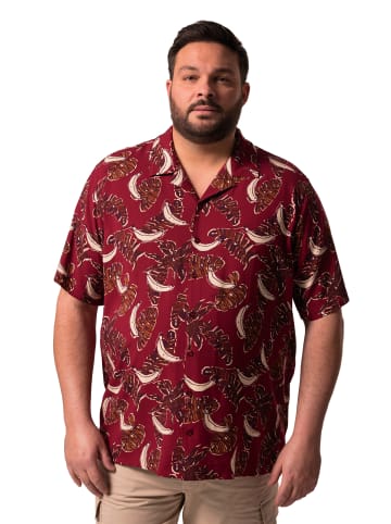 Men Plus Hemd in burgunderrot