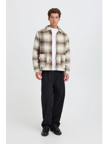 CASUAL FRIDAY Moderne Übergangsjacke Karomuster Langarm in Natur