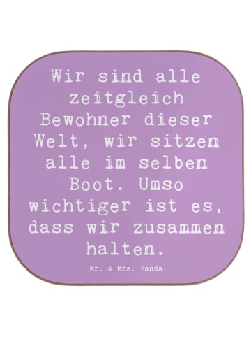 Mr. & Mrs. Panda Holzuntersetzer Spruch Freundlichkeiten verbrei... in Lavendeltraum