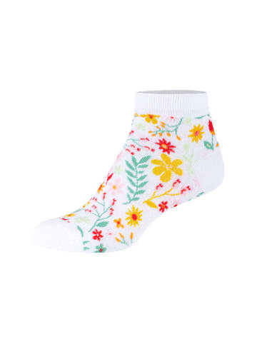 S. Oliver Sneakersocken originals organic flower 4er Pack originals in white & powder puff