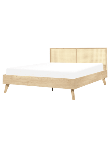 Beliani Doppelbett MONPAZIER in Braun - (W) 167 x (H) 99 x (L) 209 cm
