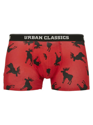 Urban Classics Boxershorts in red plaid aop+moose aop+blk