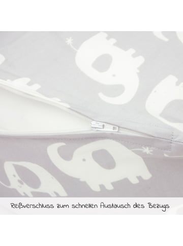 Theraline Stillkissen Das Komfort mit Mikroperlen-Füllung in grau,motiv