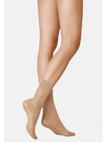 Kunert Feinsöckchen Satin Look 20 druckfreier Bund in Teint