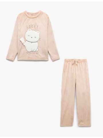 KOTON 2tlg. Outfit: Schlafanzug in Rosa