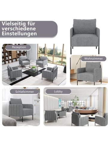 COSTWAY Sessel Wohnzimmer in Grau