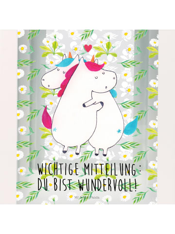 Mr. & Mrs. Panda Kerzenglas Einhorn Mitteilung mit Spruch in Transparent