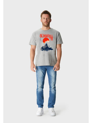 OLDSKULL T-Shirt Asian Temple in Heather Grey