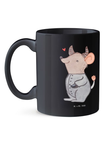 Mr. & Mrs. Panda Teetasse Sturer Stier mit Spruch in Schwarz