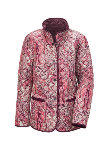 GOLDNER Leichte Steppjacke zum wenden in aubergine / gemustert