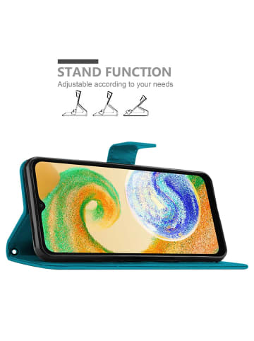 cadorabo Hülle für Samsung Galaxy A04s / A13 5G / M13 5G in Floral Blau