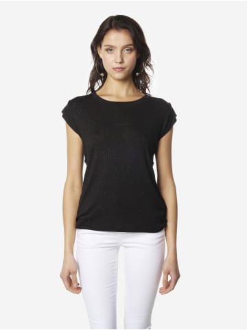 KOROSHI Damen-T-Shirt mit glänzendem 3D-Logo in Schwarz