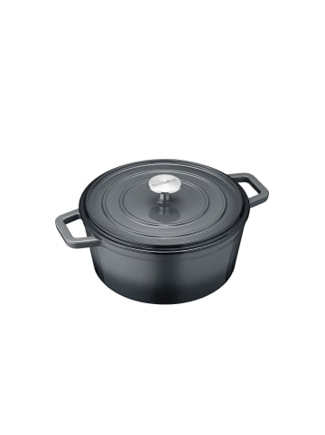 Berndes Bräter/Kochtopf rund, Gusseisen- b.iron in schwarz/grau