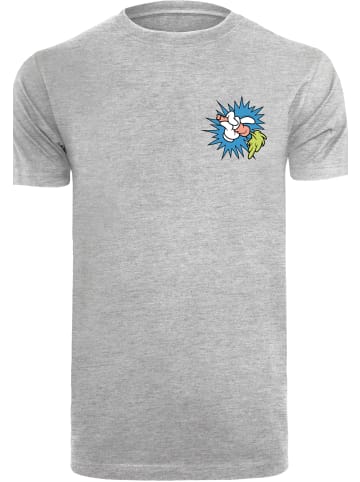 F4NT4STIC T-Shirt Looney Tunes Bugs Bunny Carrot Breast Print in grau meliert