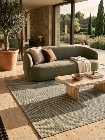 KADIMA DESIGN Flachwebteppich Uni flachgewebt pflegeleicht Wohnzimmer Flur in Grün