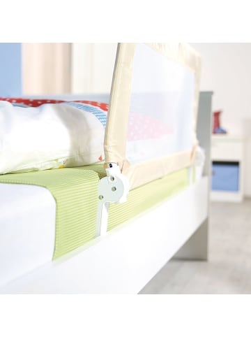 roba Bettschutzgitter Klipp-Klapp 102 cm beige klappbarer Rausfallschutz für Kinder