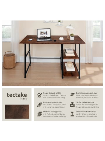 tectake Bürotisch mit höhenverstellbaren Kunststofffüßen, 120 x 50 x 73,5 cm