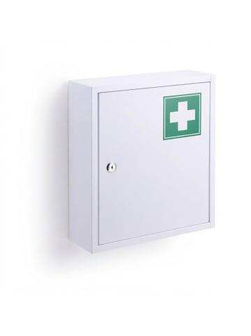 relaxdays Medizinschrank in Weiß/ Grün - (B)31,5 x (H)36 x (T)10 cm