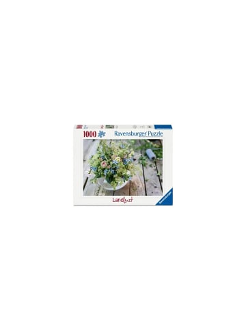 Ravensburger Puzzle Sommerlicher Wiesenstrauß mit Himmelblauem Südstern, 1000 Teile ab 14J
