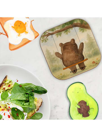 Mr. & Mrs. Panda Untersetzer Bär Schaukel Design ohne Spruch in Weiß