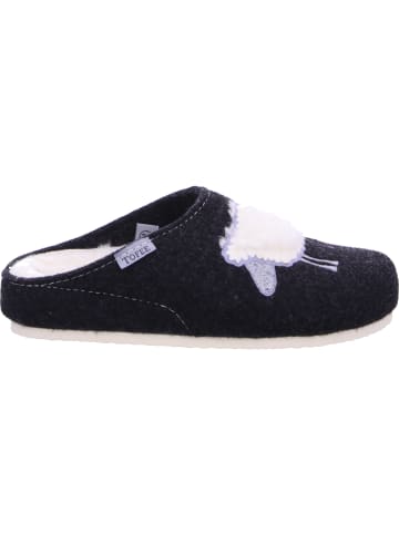 Tofee Pantoffel in schwarz