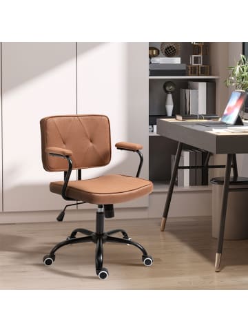Vinsetto Bürostuhl-61L x 58B x 82-91H cm-Braun