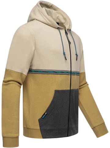 ragwear Kapuzensweatjacke Blocky in Sand