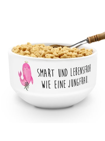 Mr. & Mrs. Panda salatschälchen Sternzeichen Jungfrau mit Spruch in Weiß