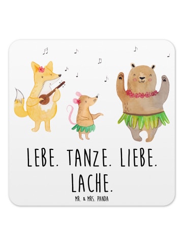 Mr. & Mrs. Panda coaster set Waldtiere Aloha mit Spruch in Weiß