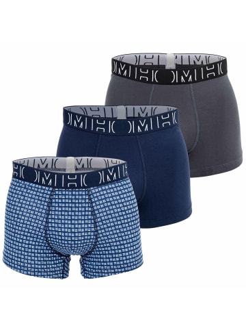 HOM Boxershort 3er Pack in Blau/Grau/Gemustert