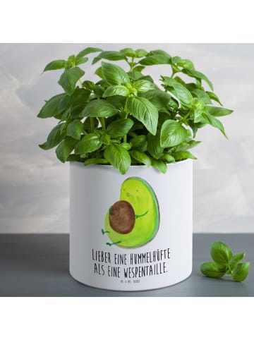 Mr. & Mrs. Panda Pflanzkübel Avocado Pfeifen mit Spruch in Weiß