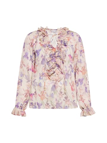 Usha Damen Bluse in Creme Mehrfarbig