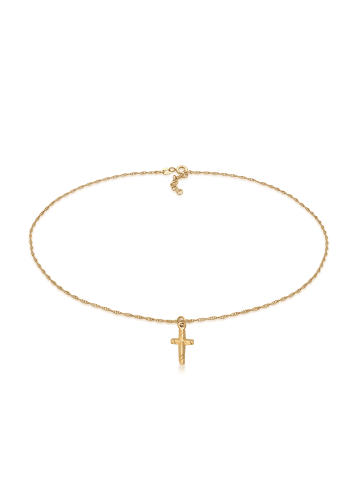 Elli Halskette 925 Sterling Silber Kreuz in Gold