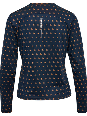 Hummel T-Shirt Hmlfast Multisport Damen in DRESS BLUES/DUSTY ORANGE