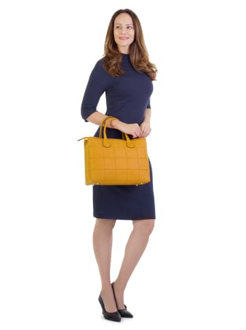 Cluty Handtasche echt Leder in gelb
