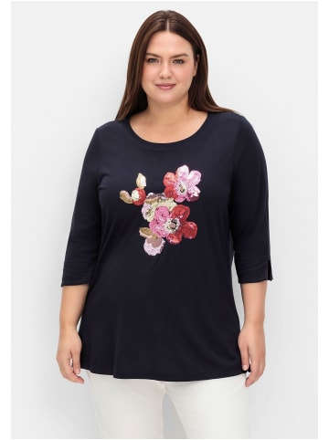 sheego Shirt in tiefblau