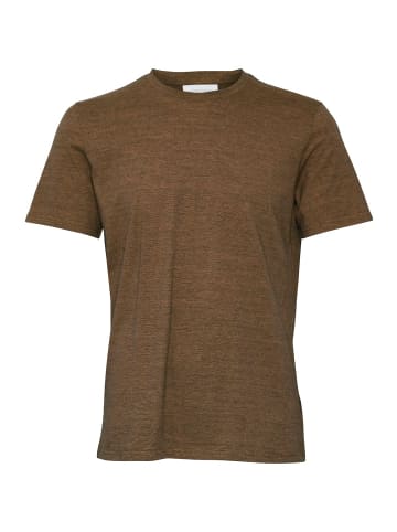 CASUAL FRIDAY Rundhals Basic T-Shirt Meliert CFThor in Braun
